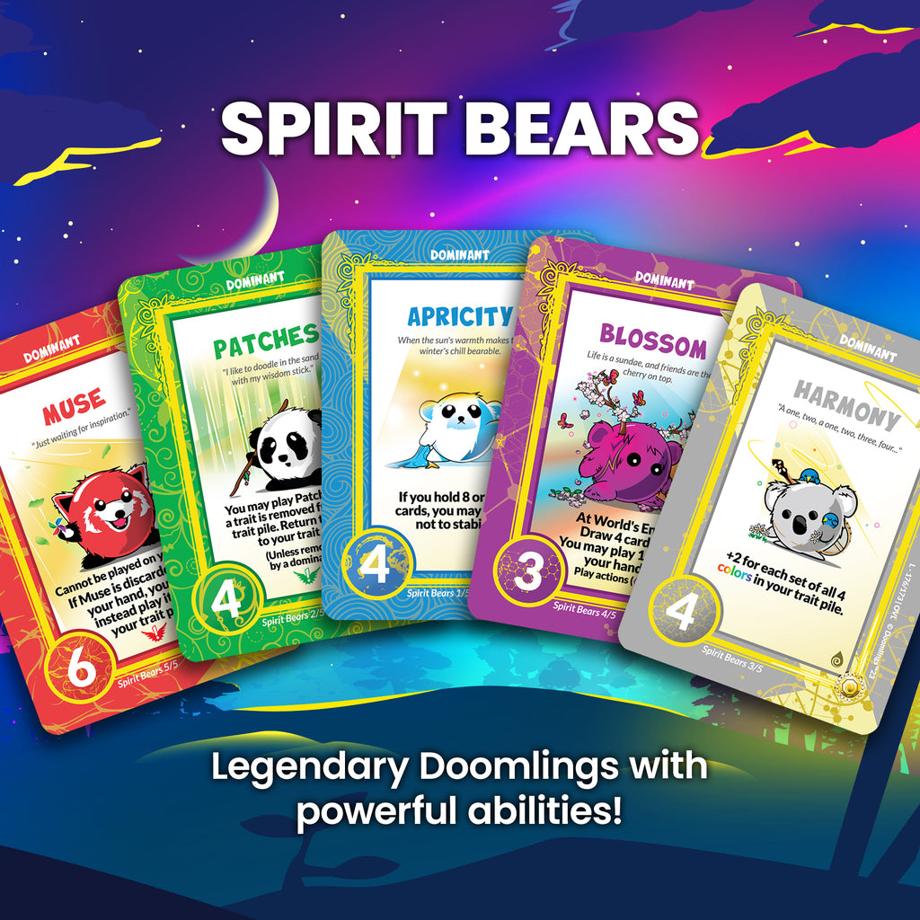 spirit bears doomlings cards - legendary doomlings with powerful abilities!