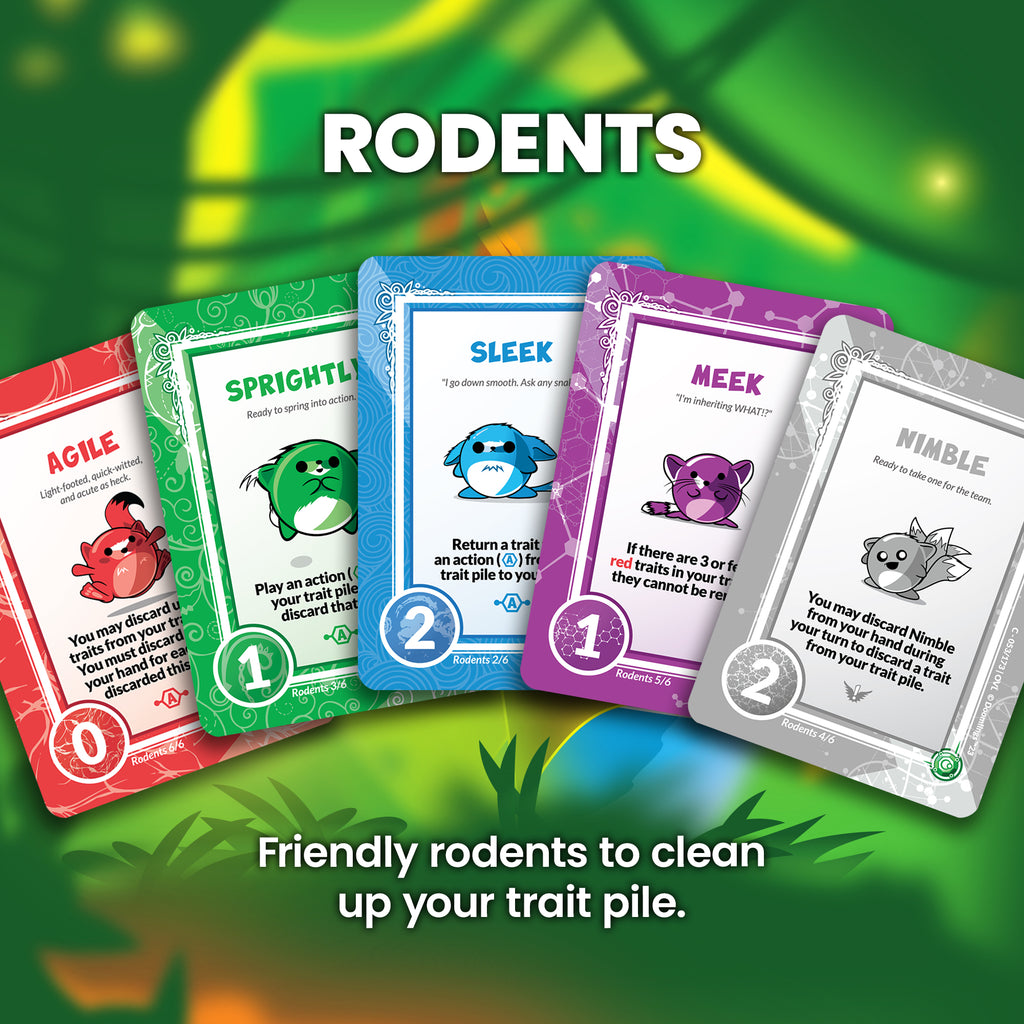 rodents doomlings cards - friendly rodents to clean up your trait pile.