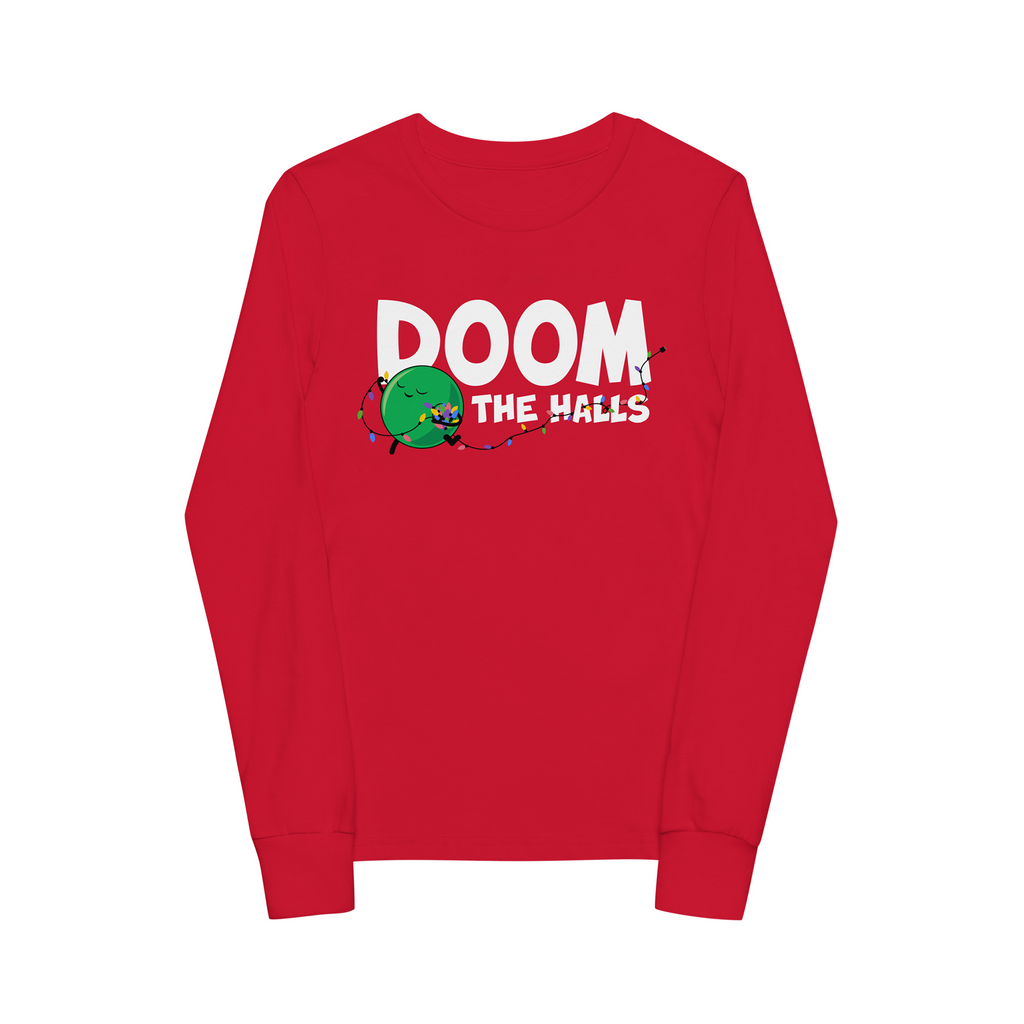 kids doom the halls long sleeve tee