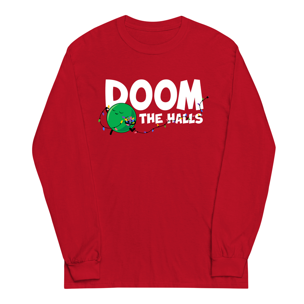 doom the halls long sleeve adult tee