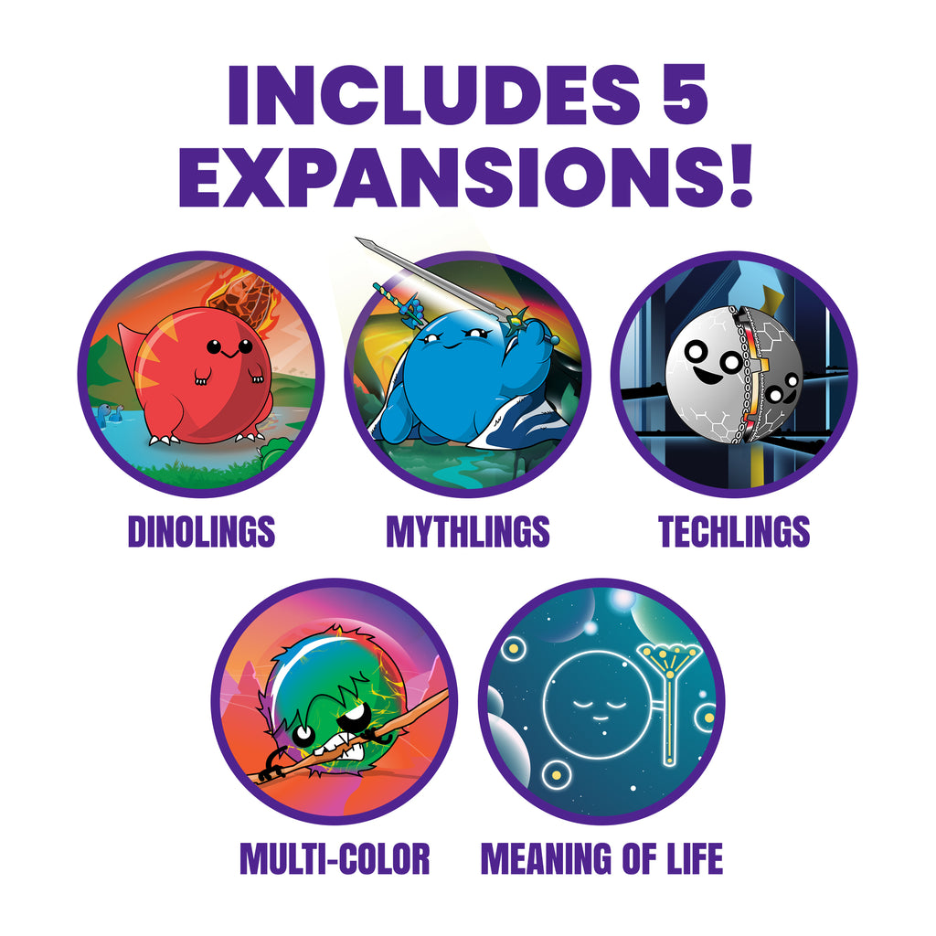 doomlings upgrade expansions, dinolings, mythlings, techlings, multi-color, and meaning of life