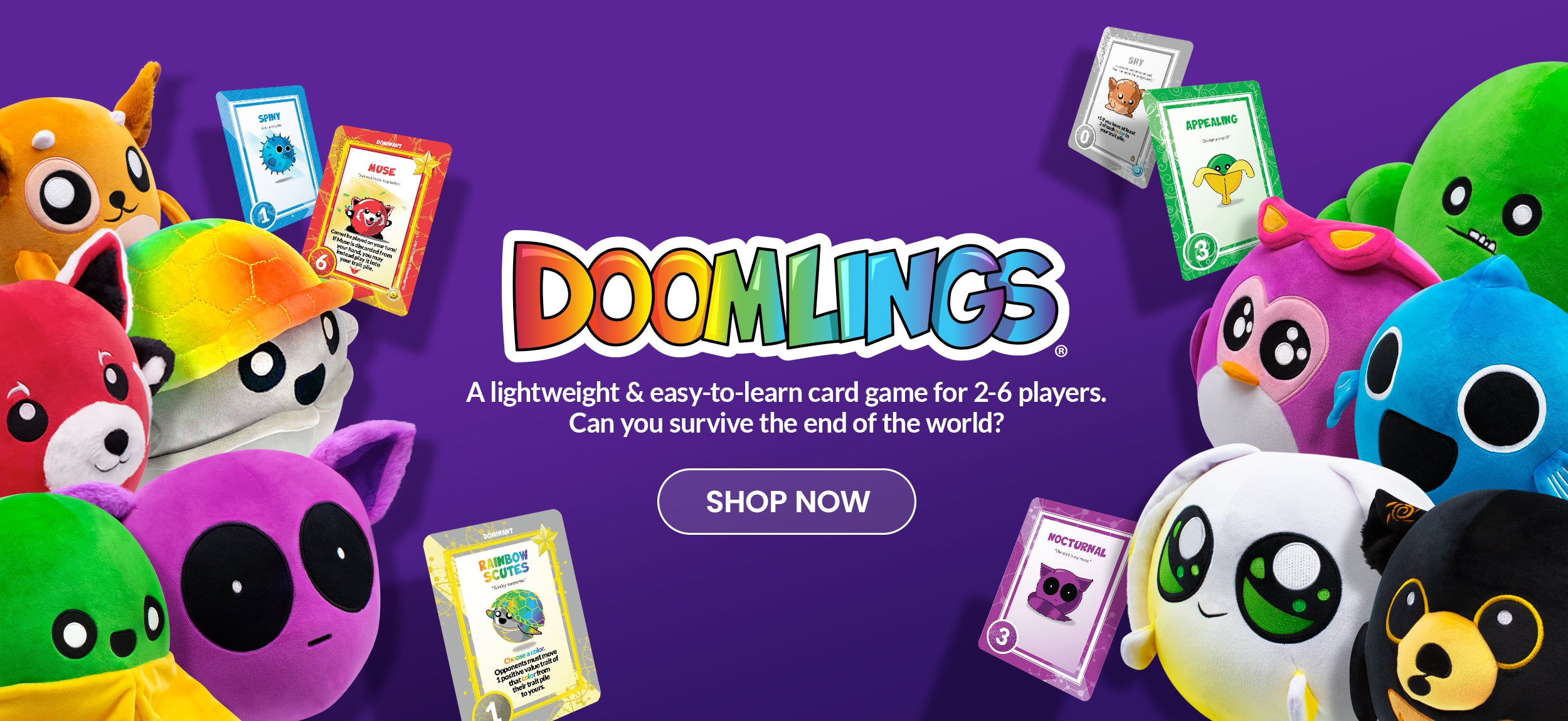 doomlings - a lightweight & easy-to-learn card game for 2-6 players. can you survive the end of the world?