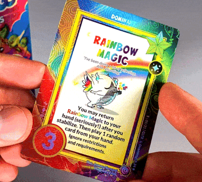 shiny rainbow card