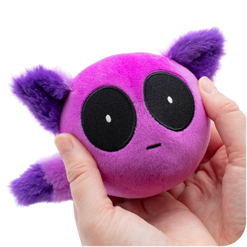 doomlings mini plushie plush nocturnal nat purple raccoon cat