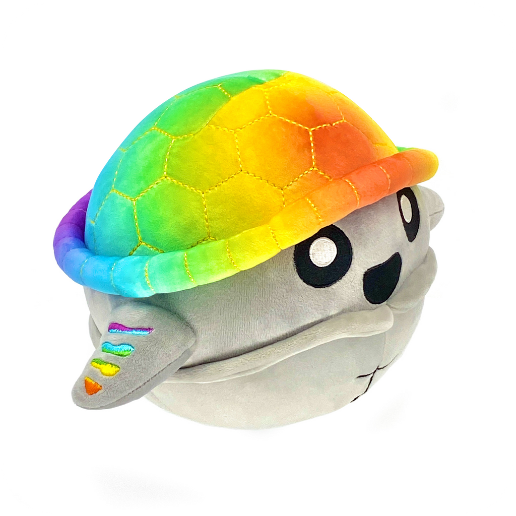 rainbow turtle plushie doomlings rainbow scutes round turtle rainbow shell stuffed animal super cute